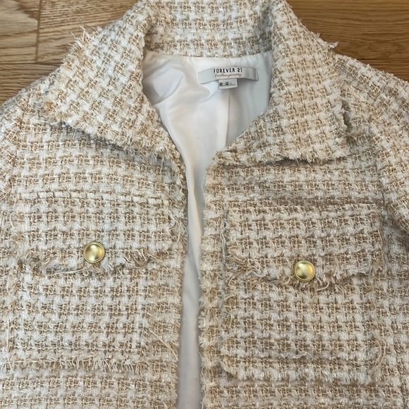 Tweed blazer- white and gold - Picture 3 of 4